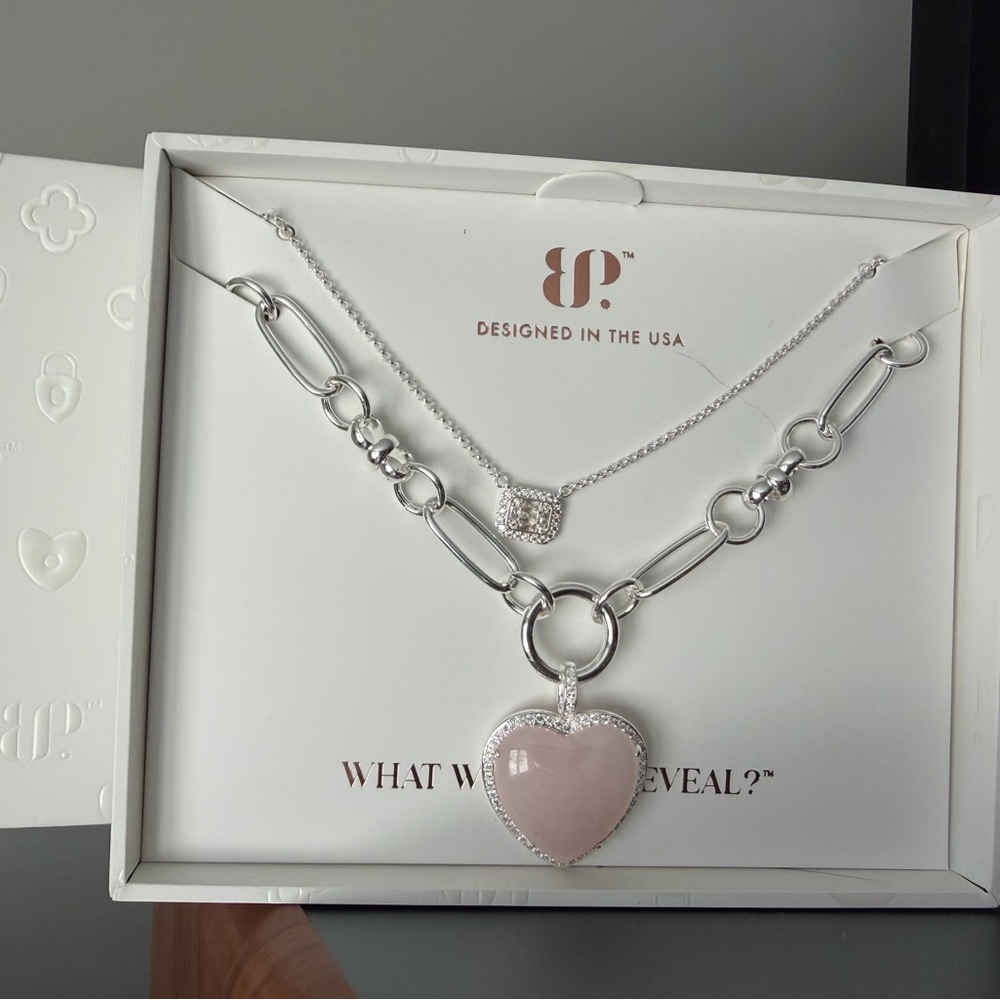 Pink Quartz Heart Necklace, “Miranda’s Eternal Light”